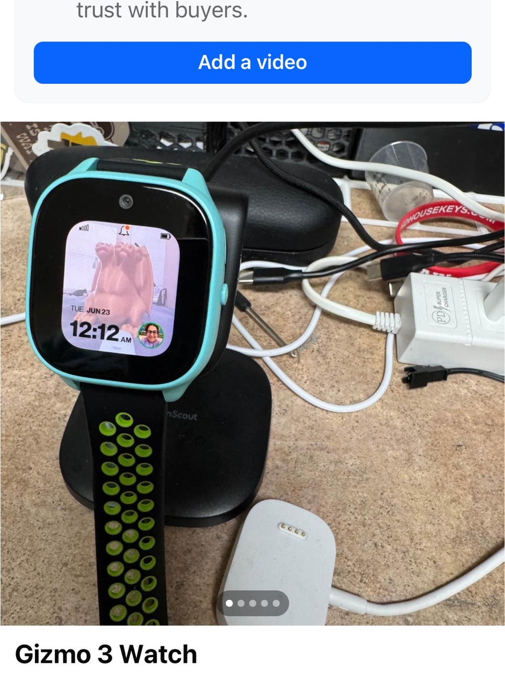 Kids Smartwatch - Aqua/Black Interactive Wearable